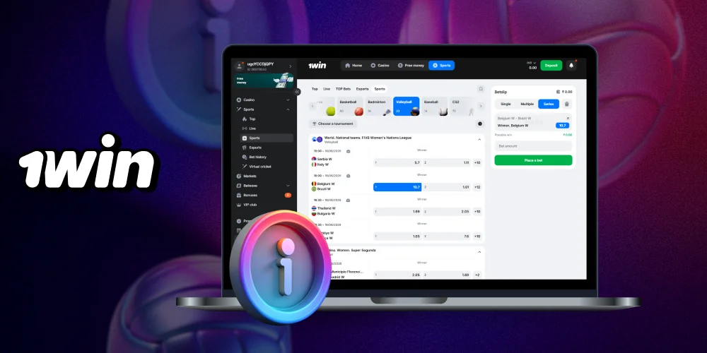 Info about Volleyball betting at 1win